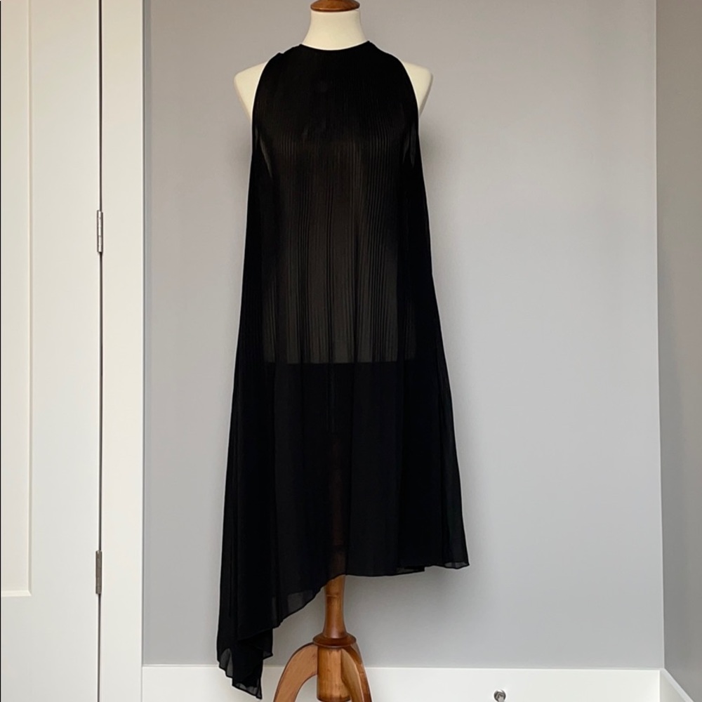 Zara Asymmetrical Pleated Dress